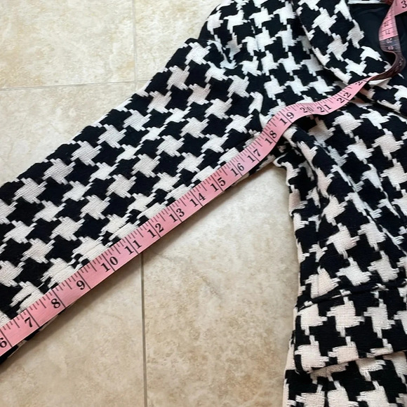 George by Mark Eisen Women’s Blazer Button Closure Collared Houndstooth Size 4 - Picture 7 of 10